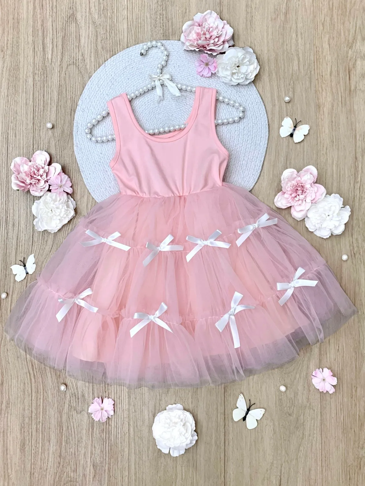 Blooming with Bows Sleeveless Tutu Dress