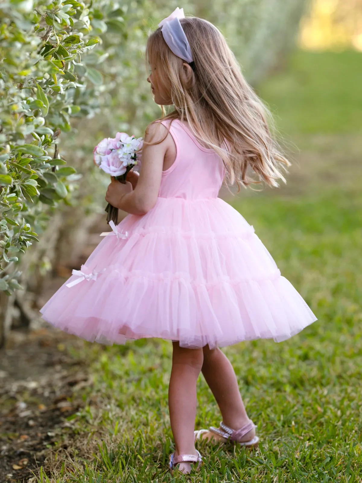 Blooming with Bows Sleeveless Tutu Dress