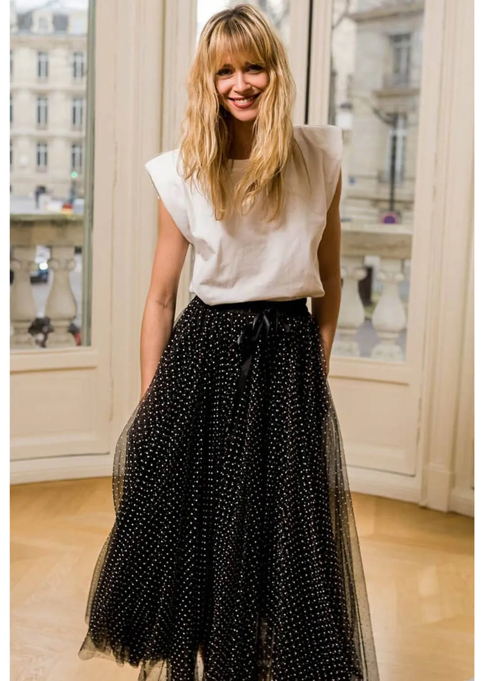 Choklate Paris Polkadot 50's Tulle Skirt Black
