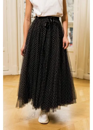 Choklate Paris Polkadot 50's Tulle Skirt Black