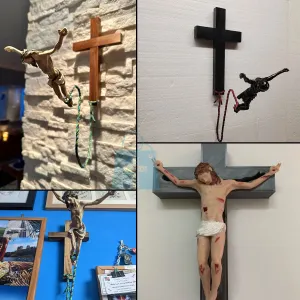 Christianartbag Decor, The Original BunJesus, Bungee Jumping Jesus, Black Bunjesus, Funny Decor Christian.