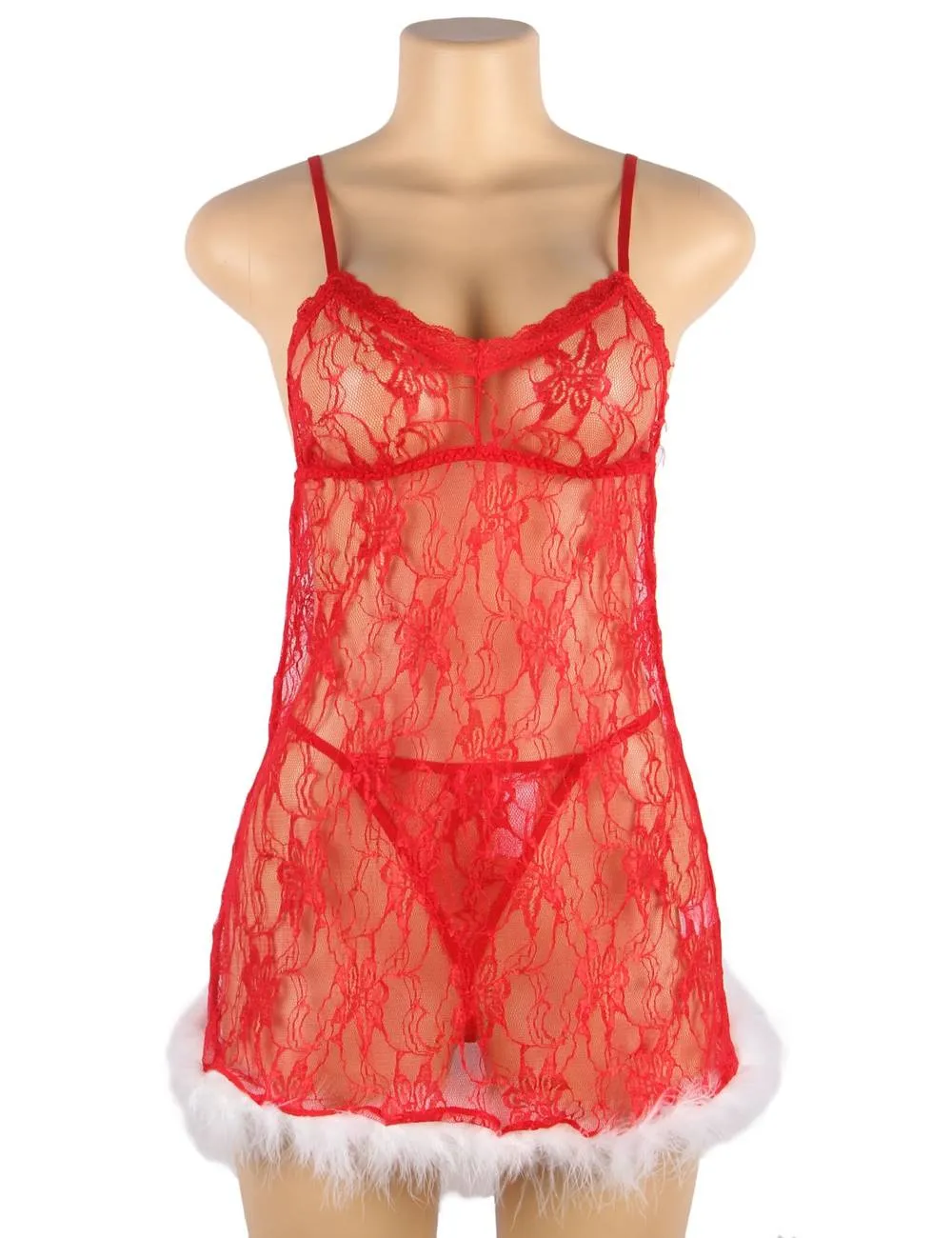 Christmas Soft Lace Plush Decoration Babydoll Egypt
