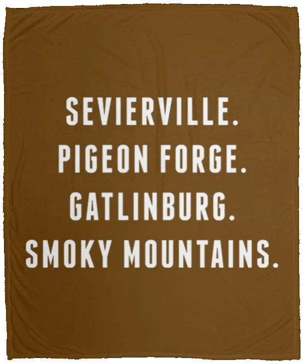 City Names (White) - Plush Fleece Blanket (50x60)