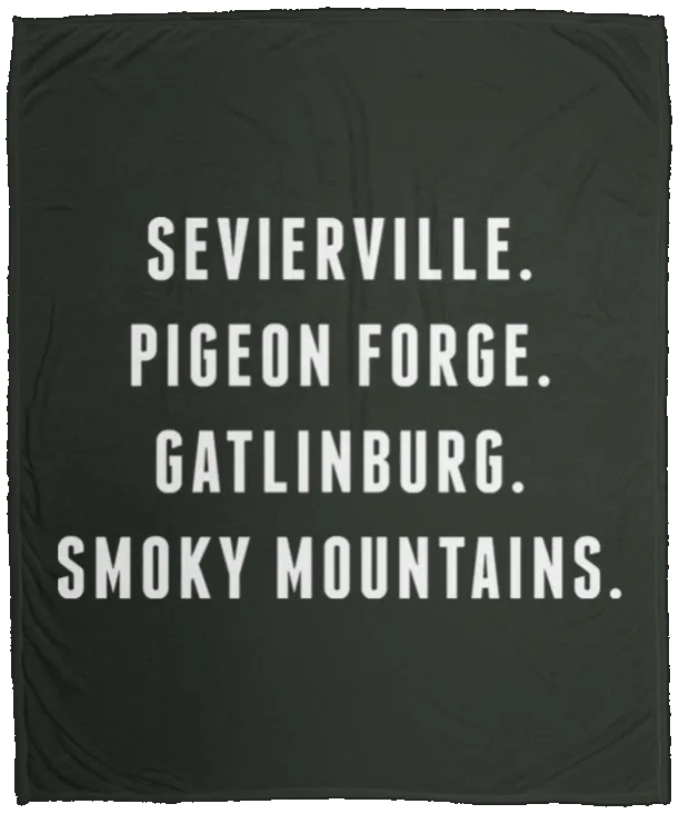 City Names (White) - Plush Fleece Blanket (50x60)