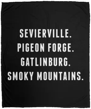 City Names (White) - Plush Fleece Blanket (50x60)