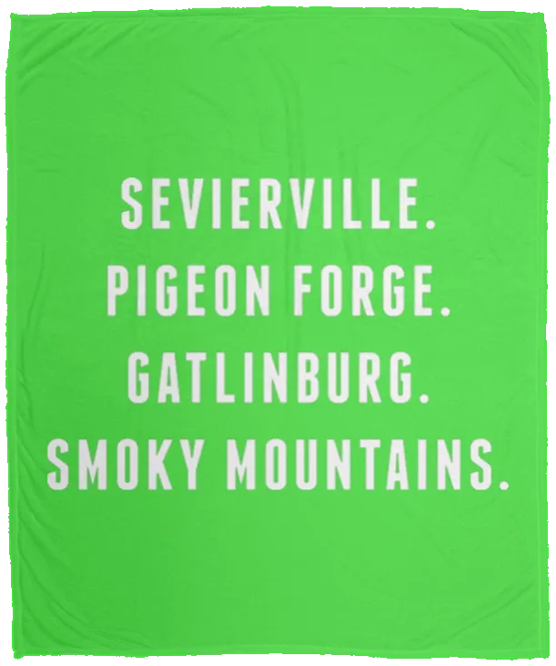 City Names (White) - Plush Fleece Blanket (50x60)