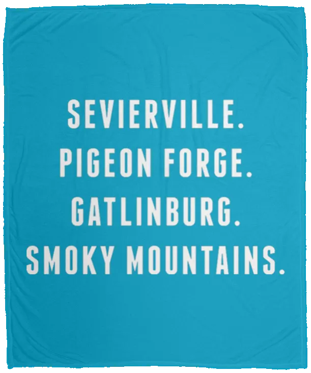 City Names (White) - Plush Fleece Blanket (50x60)