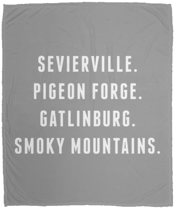 City Names (White) - Plush Fleece Blanket (50x60)