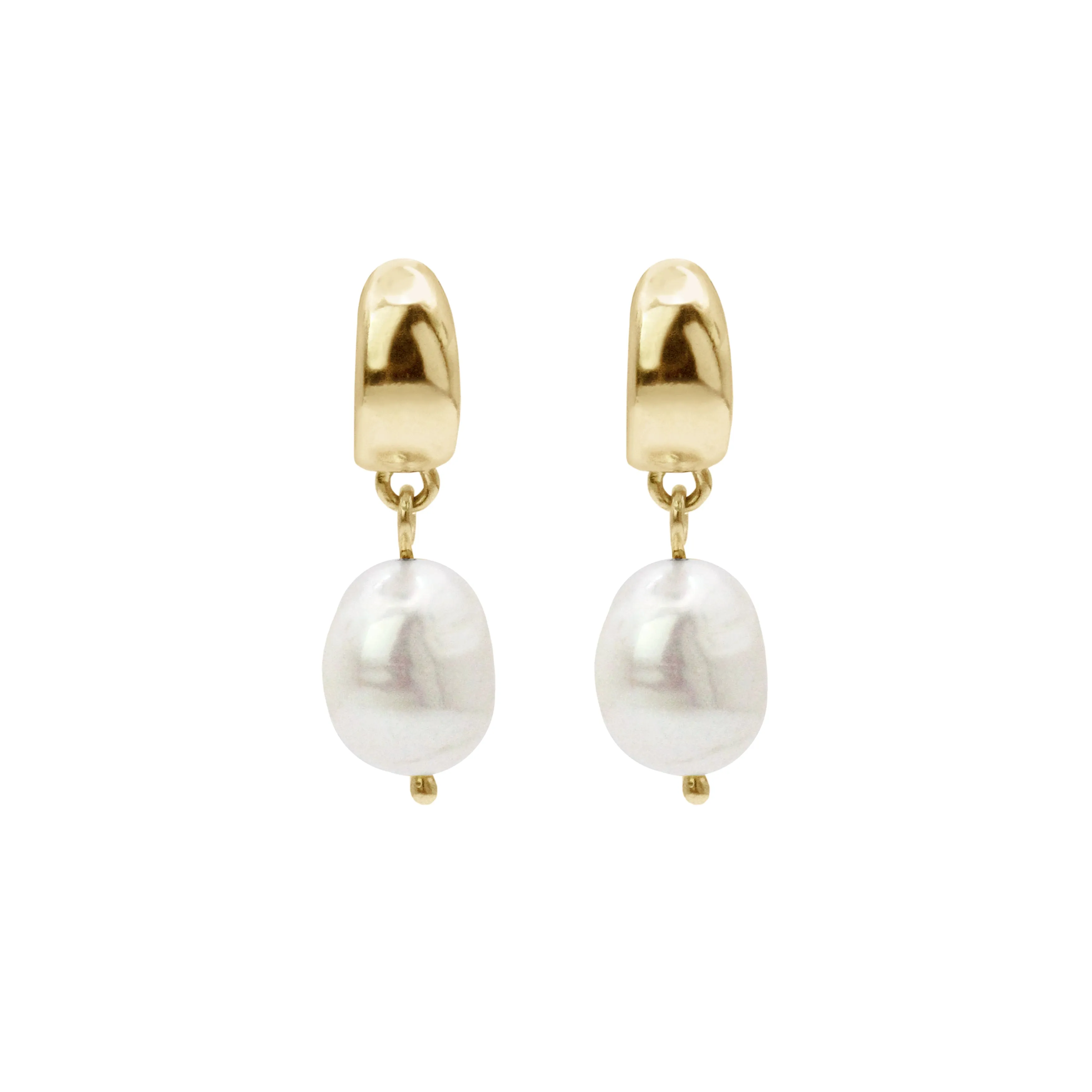 Cocoon Hoops | Gold   Pearl