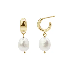Cocoon Hoops | Gold   Pearl