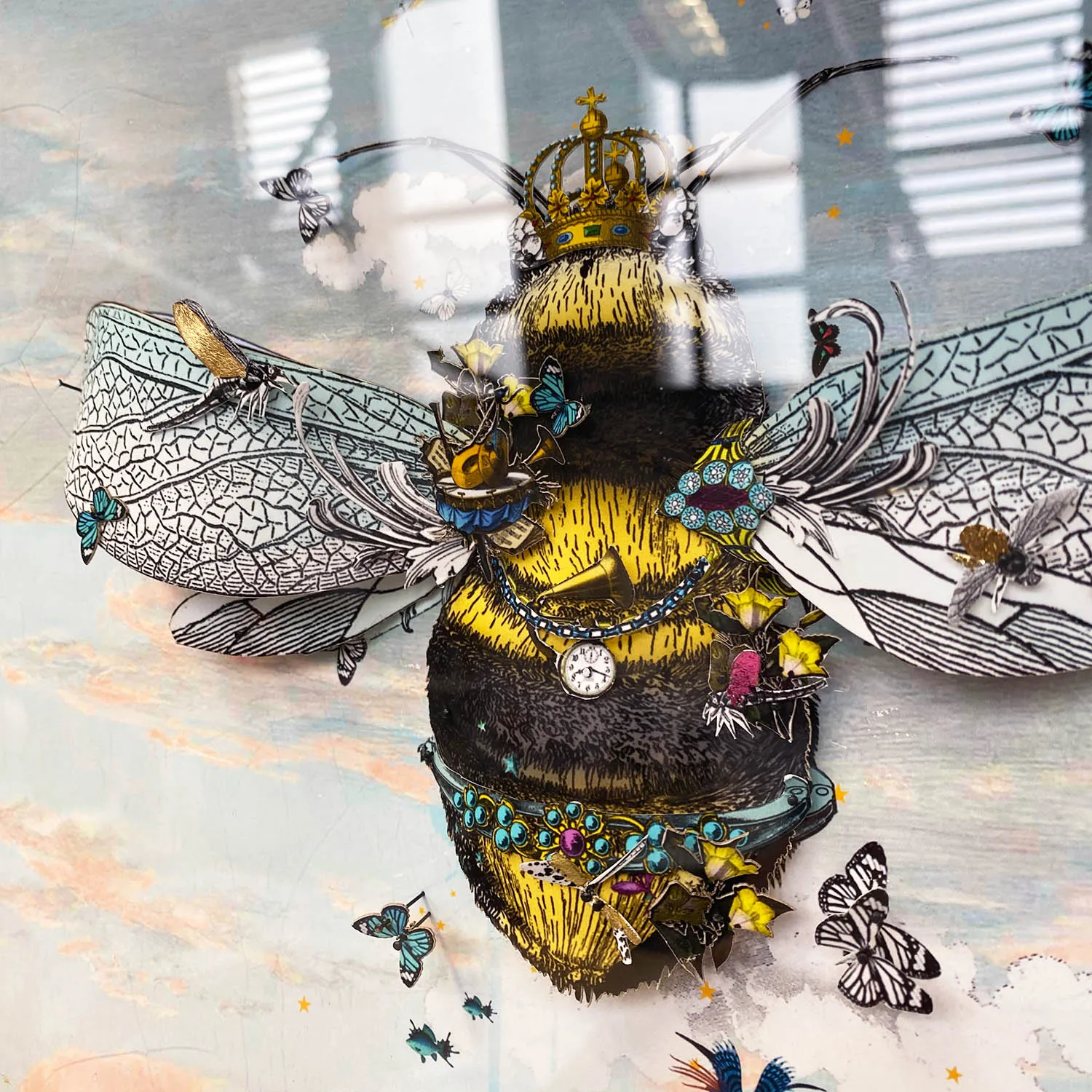 Cool Sky Queen Bee - Original Artwork Series