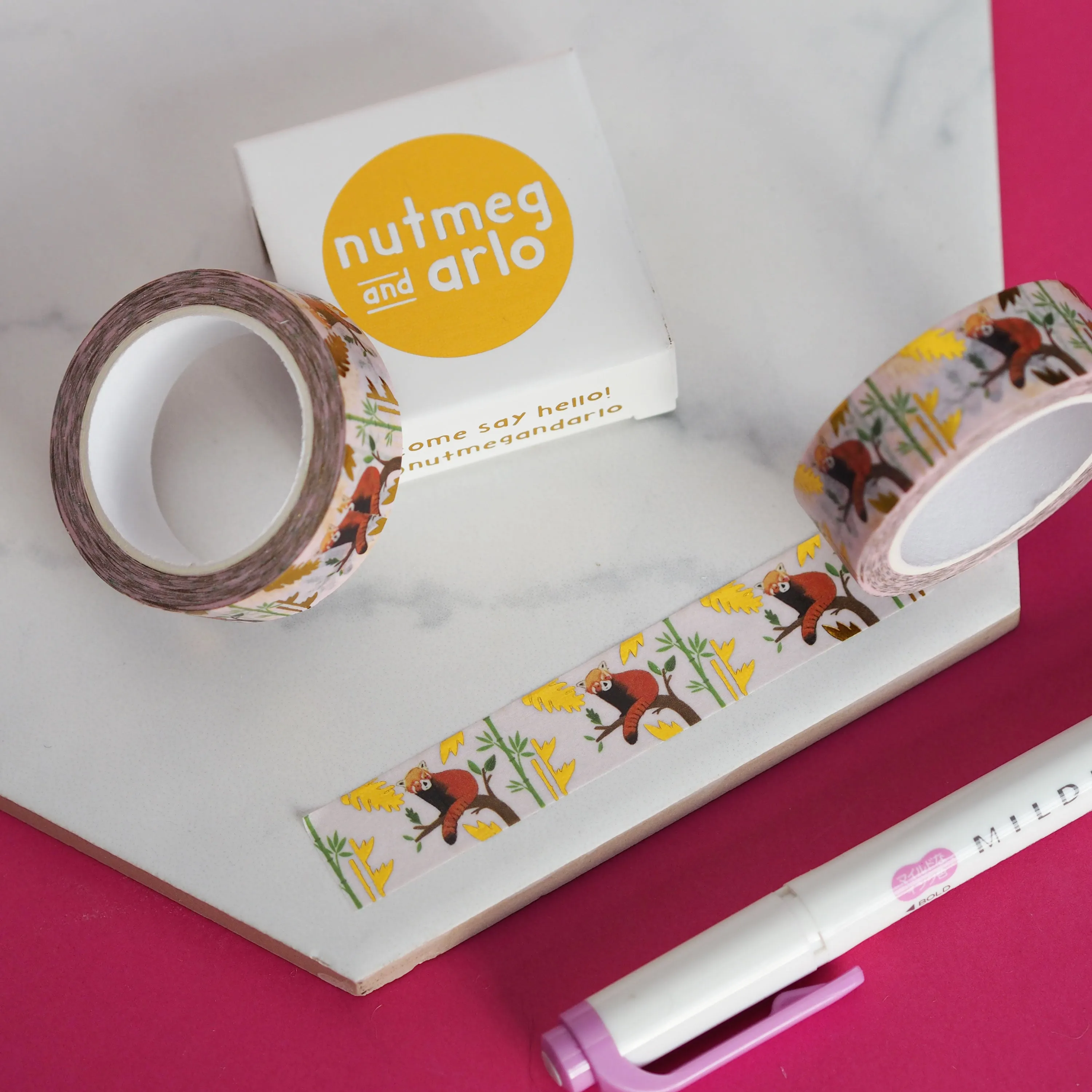 Cute Red Panda Washi Tape