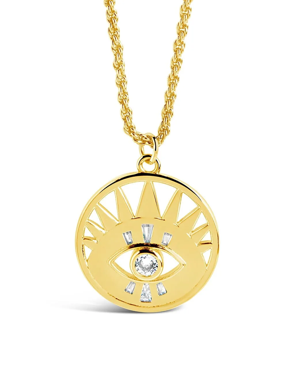 CZ Evil Eye Dangle Earring & Necklace Set