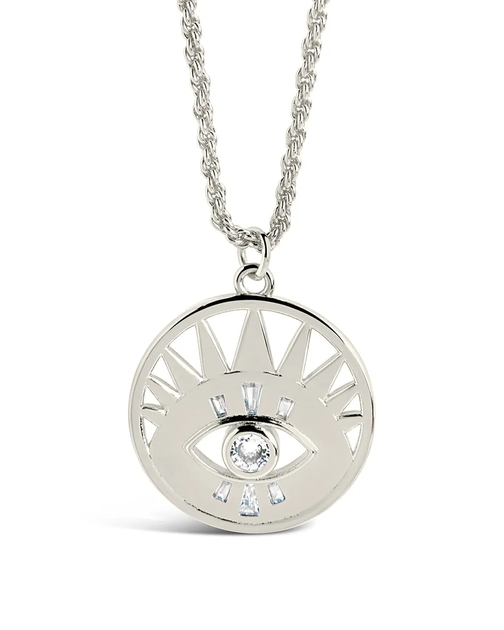 CZ Evil Eye Dangle Earring & Necklace Set