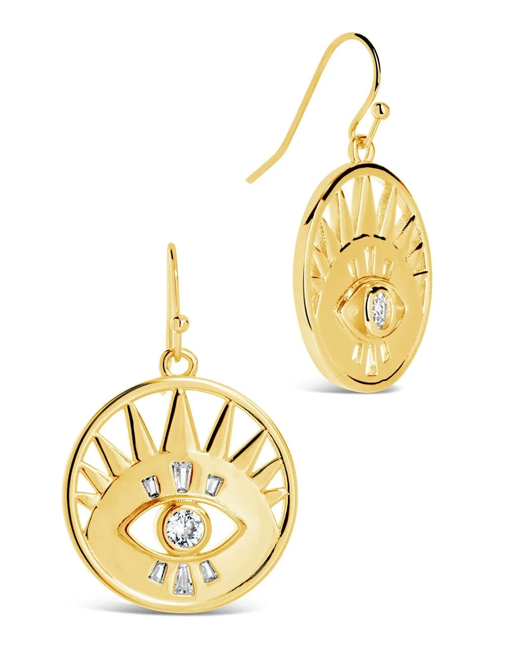 CZ Evil Eye Dangle Earring & Necklace Set
