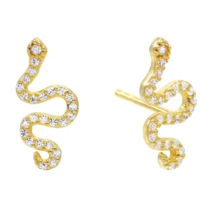 CZ Snake Stud Earring