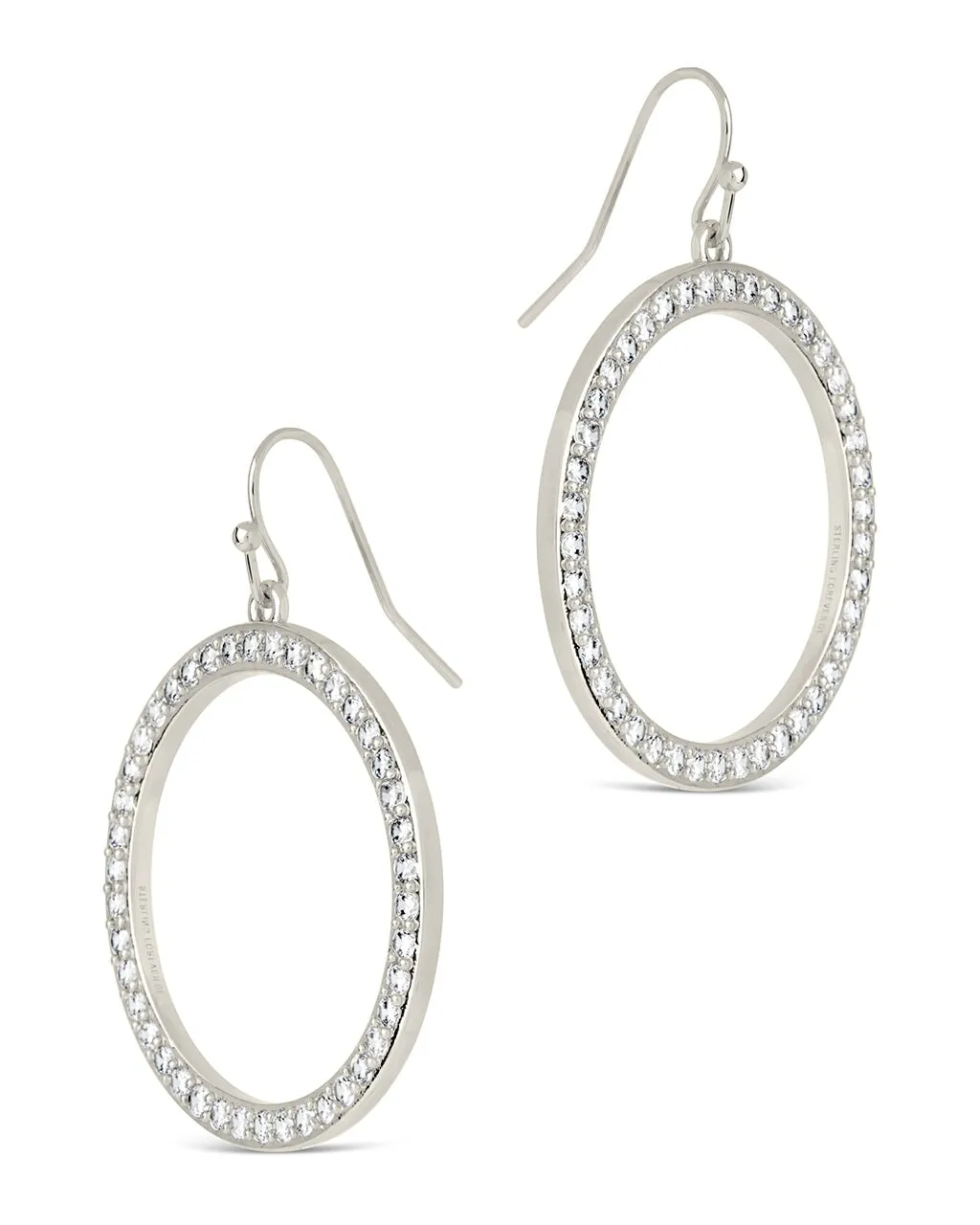 Della CZ Circle Dangle Earrings