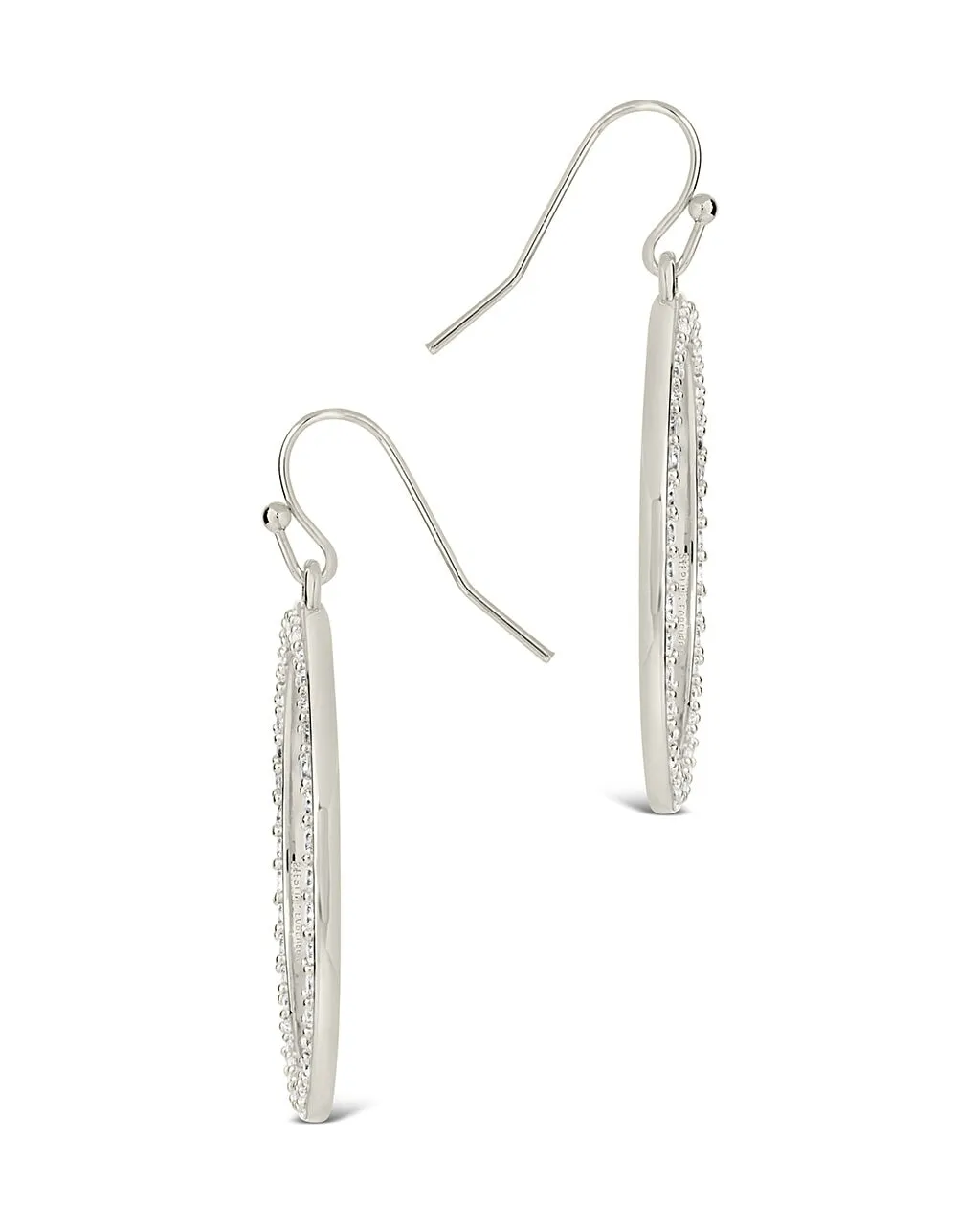 Della CZ Circle Dangle Earrings