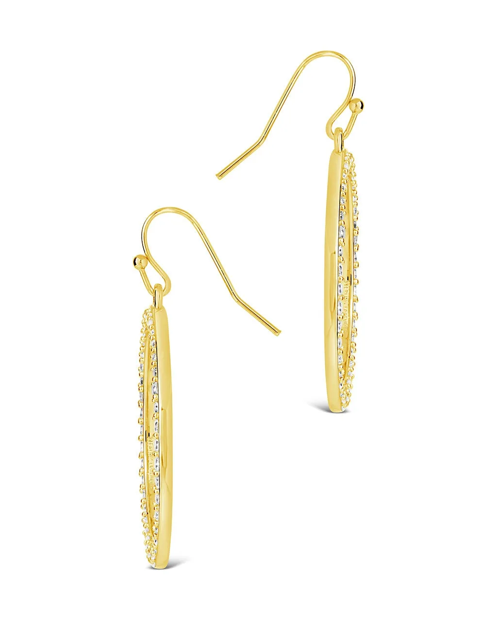 Della CZ Circle Dangle Earrings