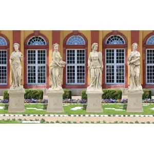 Design Toscano- Goddesses of the Seasons: All Four Season Statues & Plinths