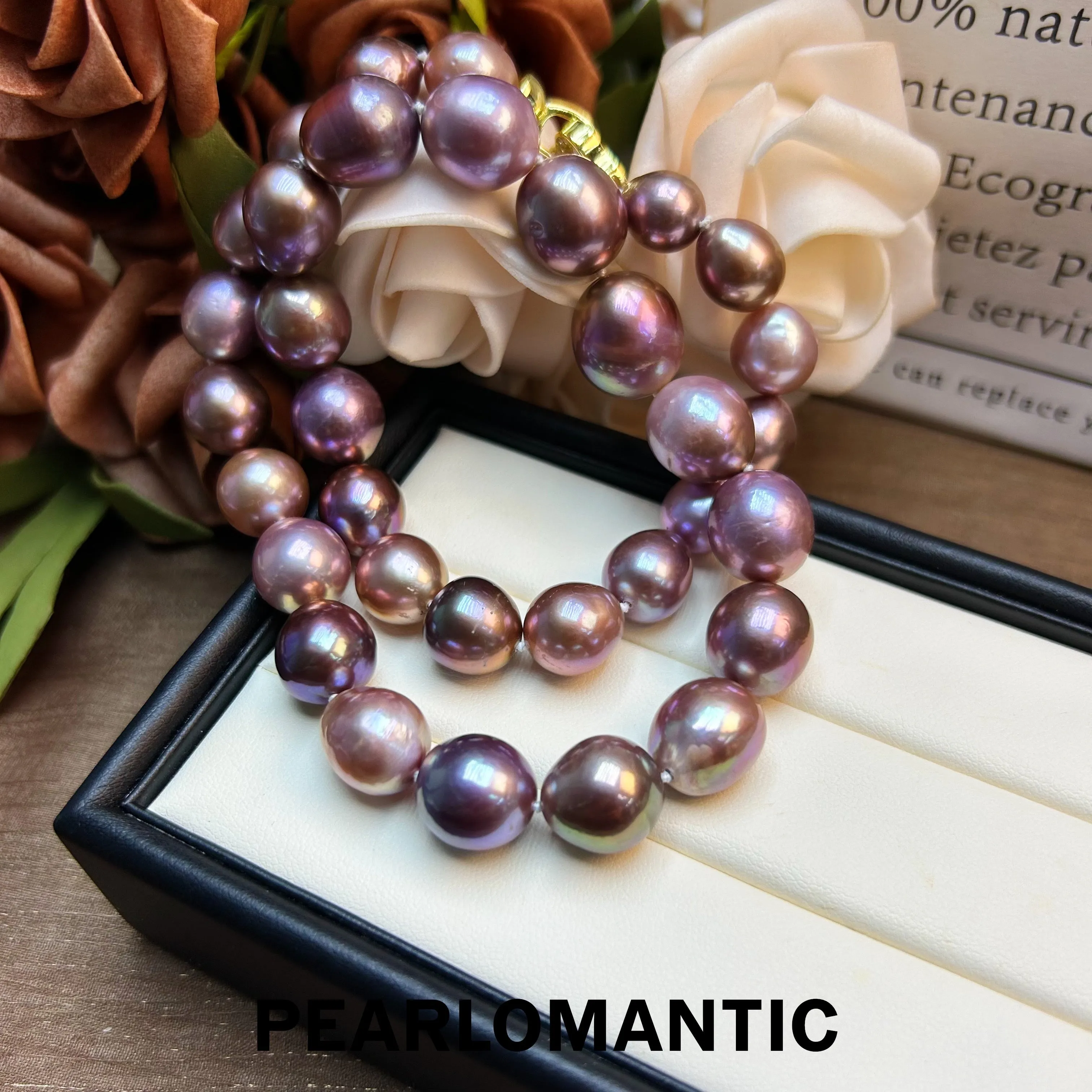 [Designer's Choice] Freshwater Baroque Pearl 9-12mm Candy Purple Classic Necklace 42cm