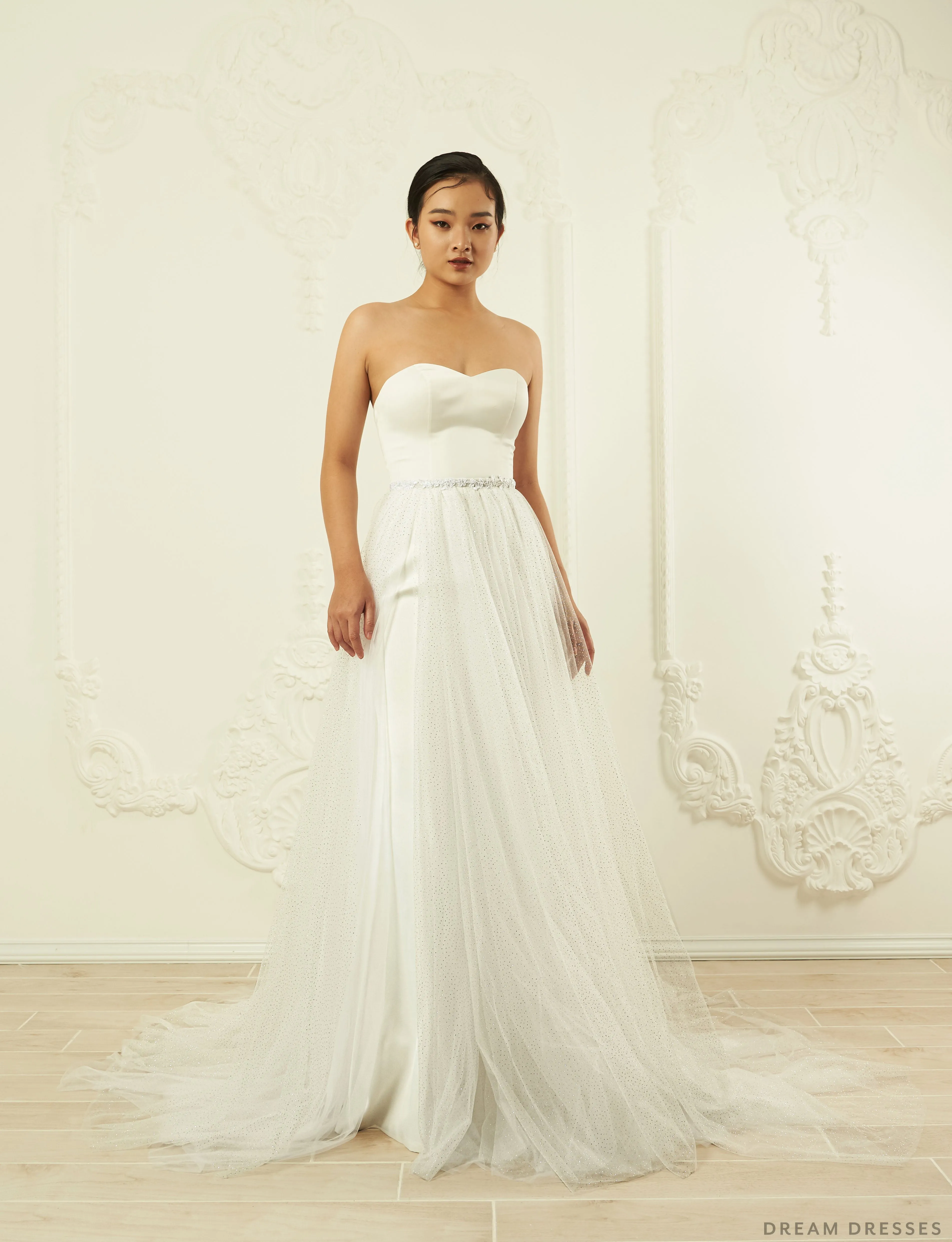 Detachable Wedding Dress Overskirt (#Priya)