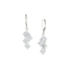 Diamante Cluster 104 - 4-Stone French Wire Earrings