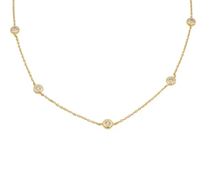 Diamond Bezel Station Necklace