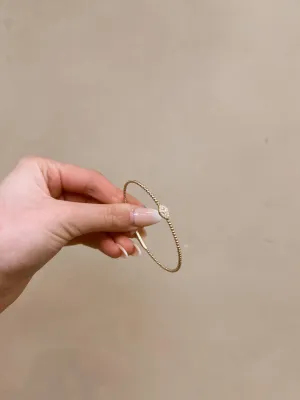 Diamond Evil Eye Flex Bangle