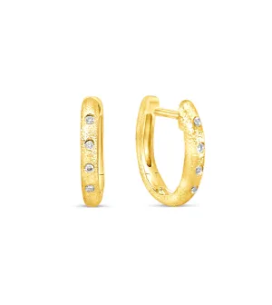 Diamond Flush Huggie Earring
