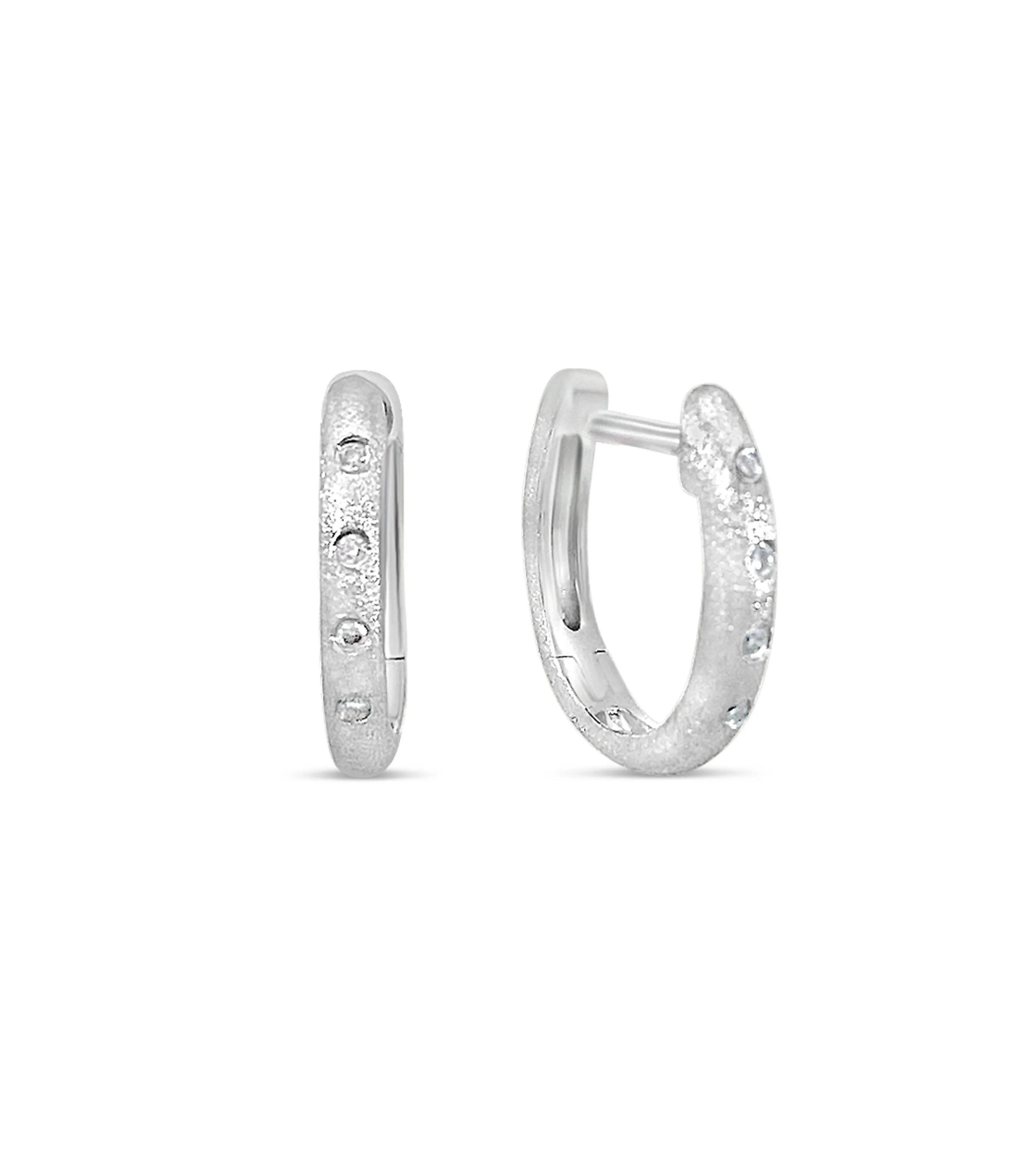 Diamond Flush Huggie Earring