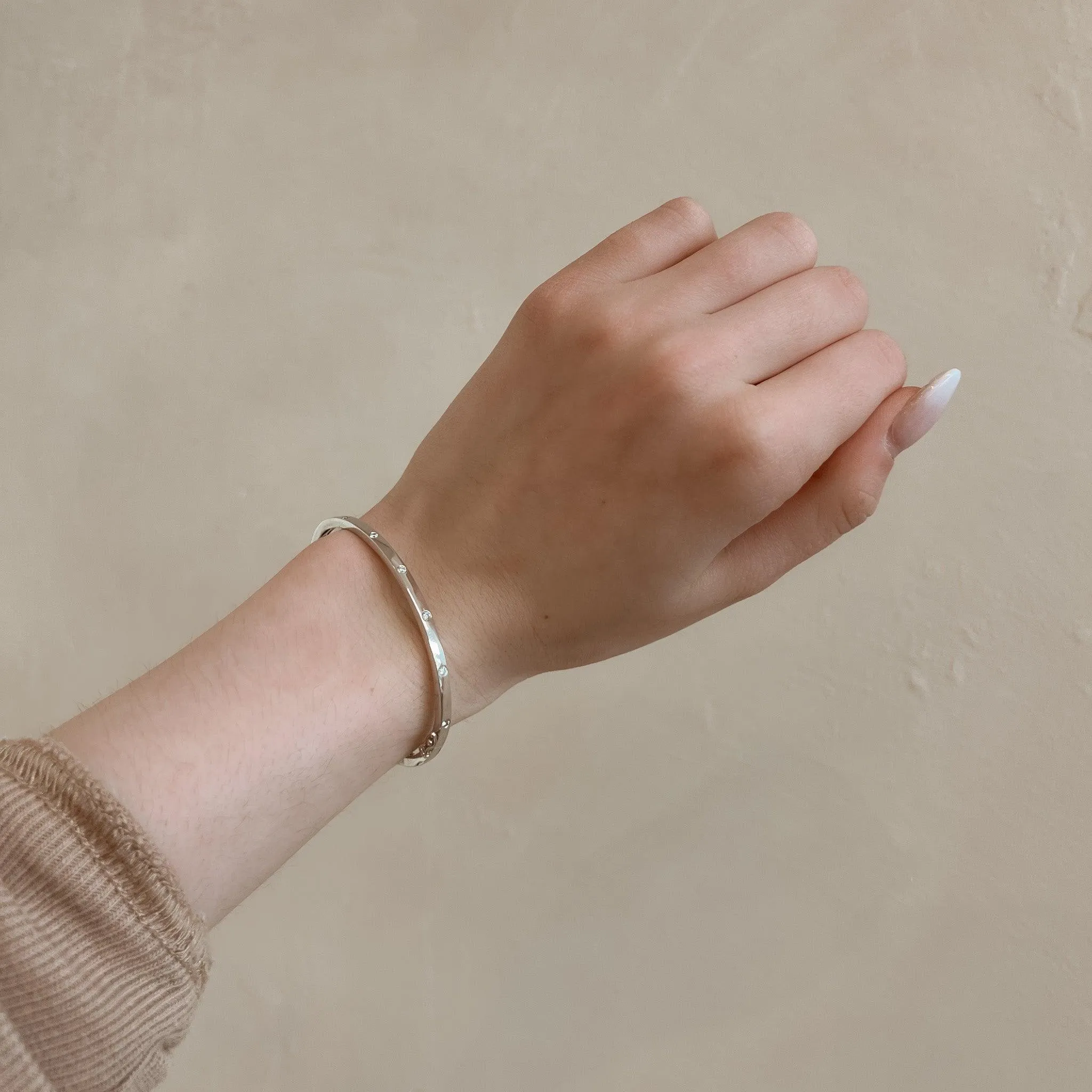Diamond Inlay Bangle