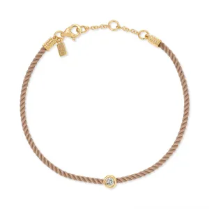 Diamond Pillow Cord Bracelet In Sandstone