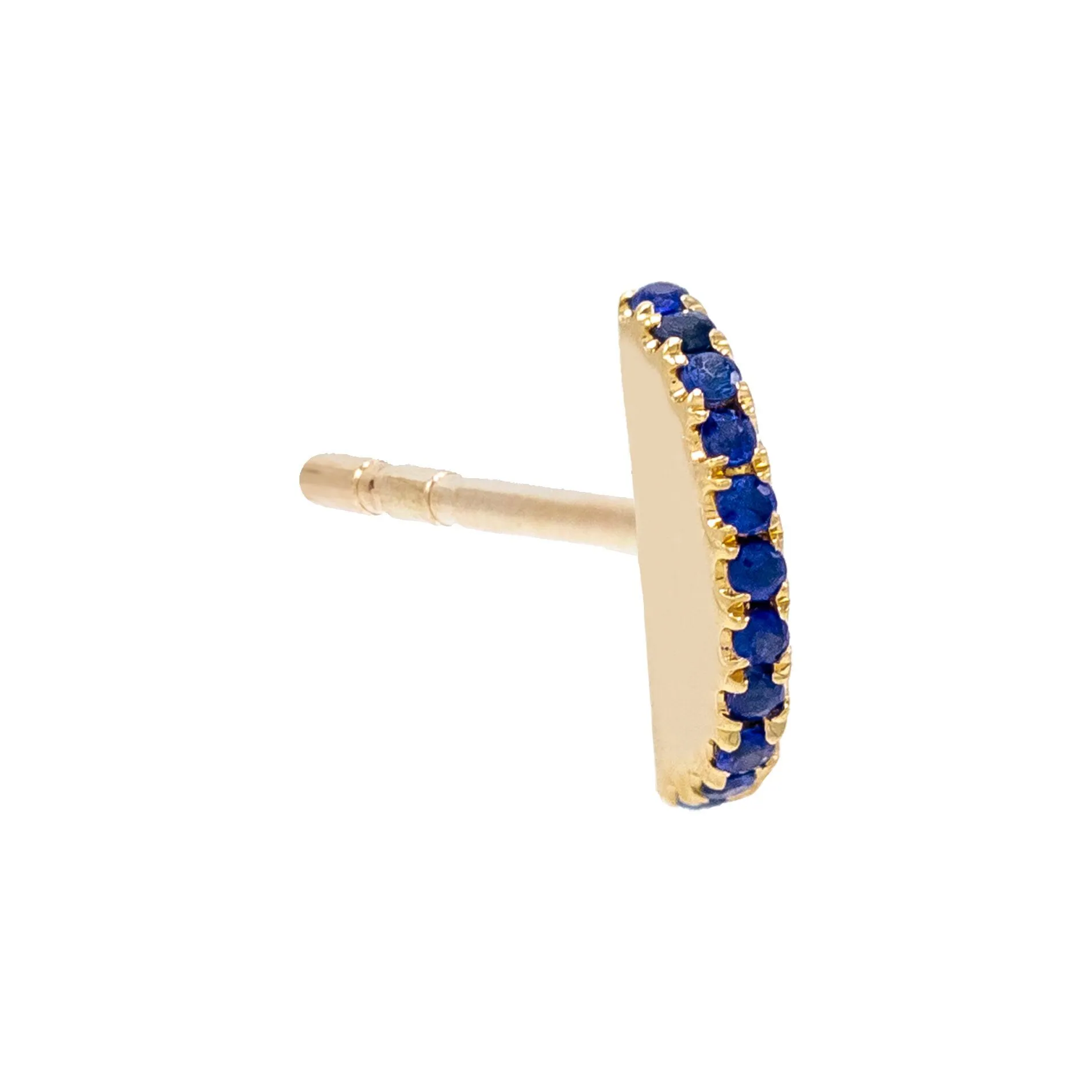 Diamond Semi-Circle Stud Earring 14K
