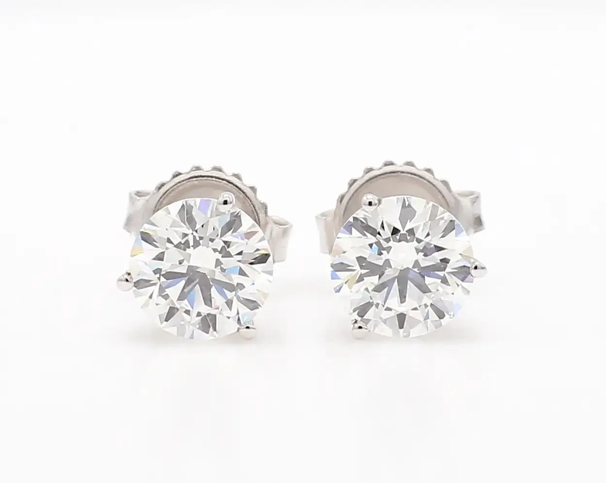 Diamond Studs - .50 cttw - 14k White Gold