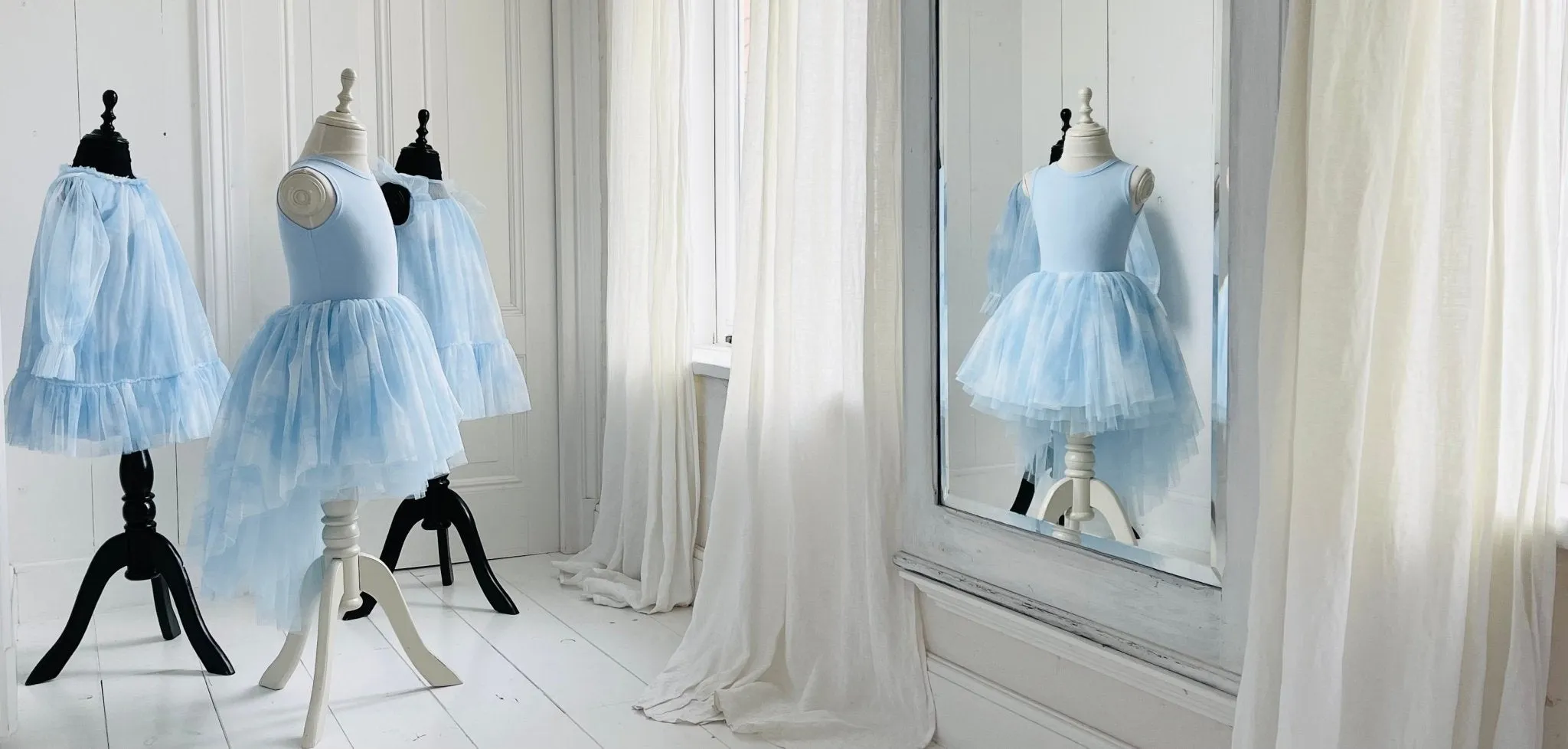DOLLY Dreamy Head in the Cloud Dress Blue Clouds