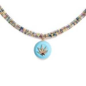 Double Rainbow Sapphire Diamond Dope Necklace