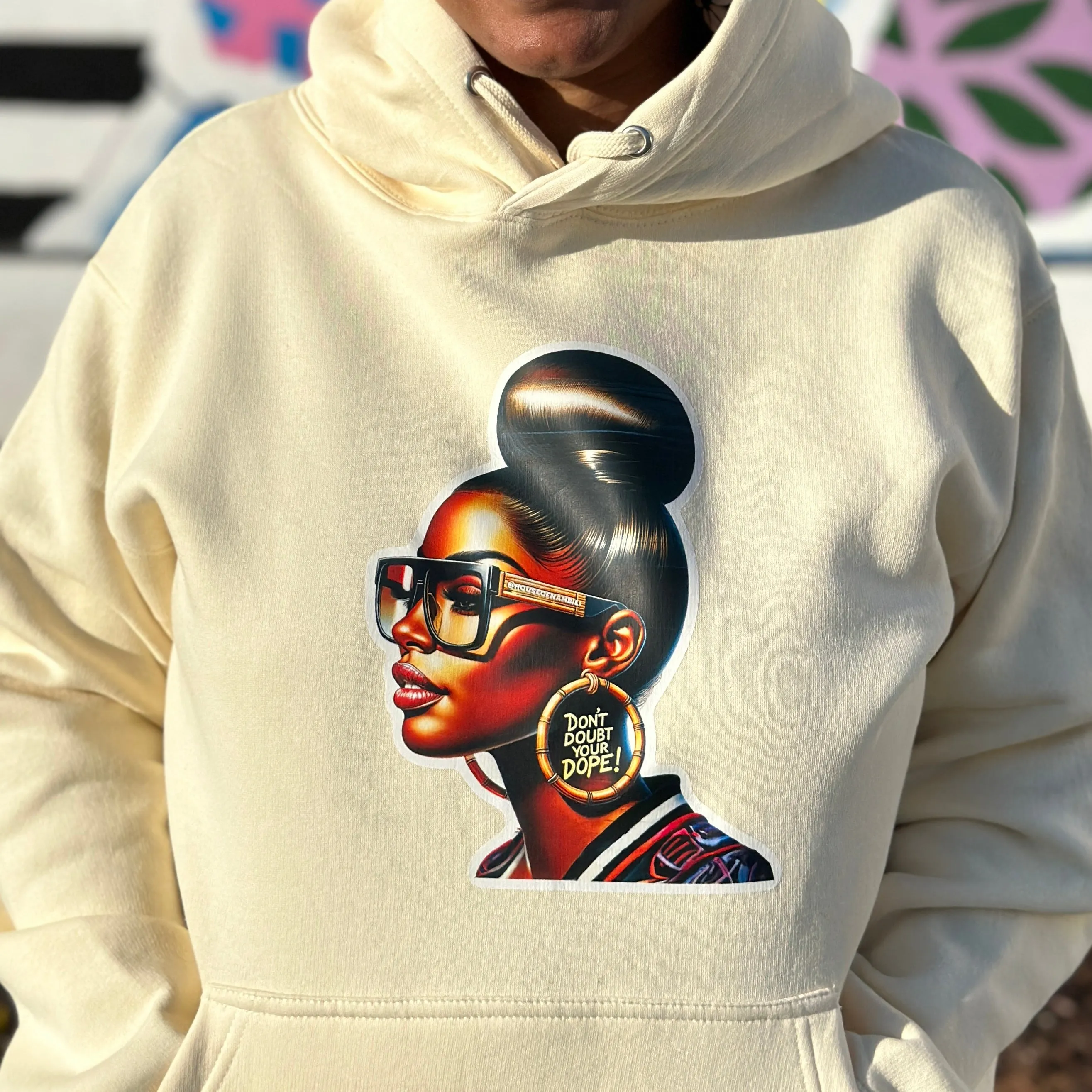 'Doubt Your Dope' Sticker Hoodie
