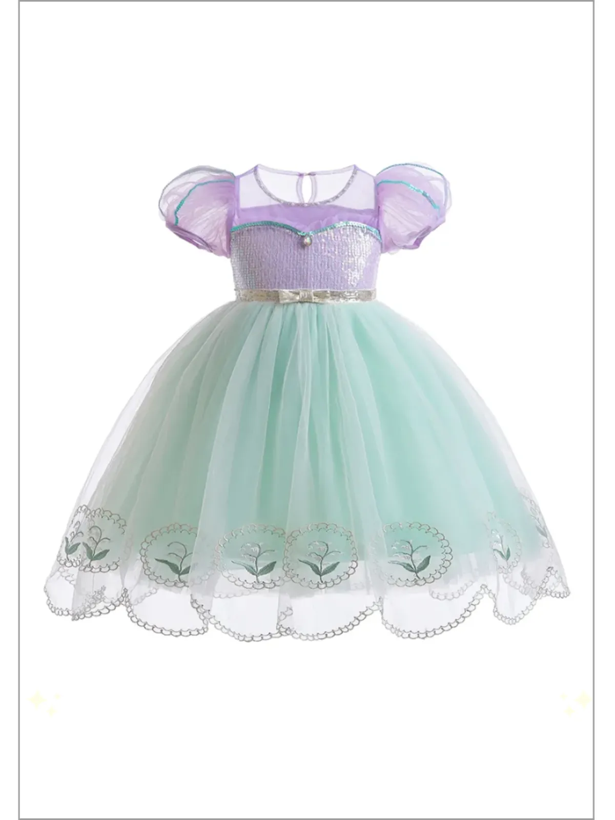 Dress-Up Princess Scallop Hem Tulle Dress