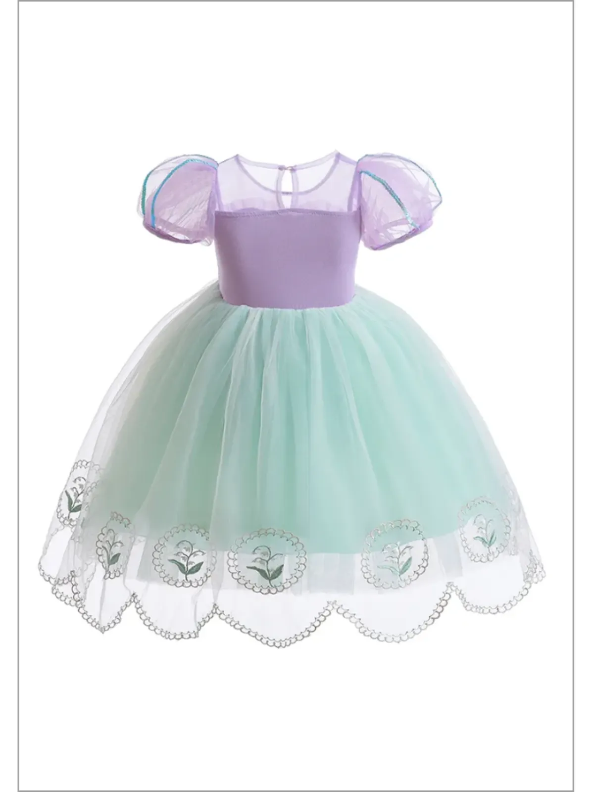 Dress-Up Princess Scallop Hem Tulle Dress