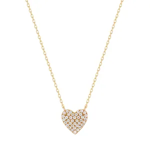 ELSIE | Diamond Pave Heart Necklace