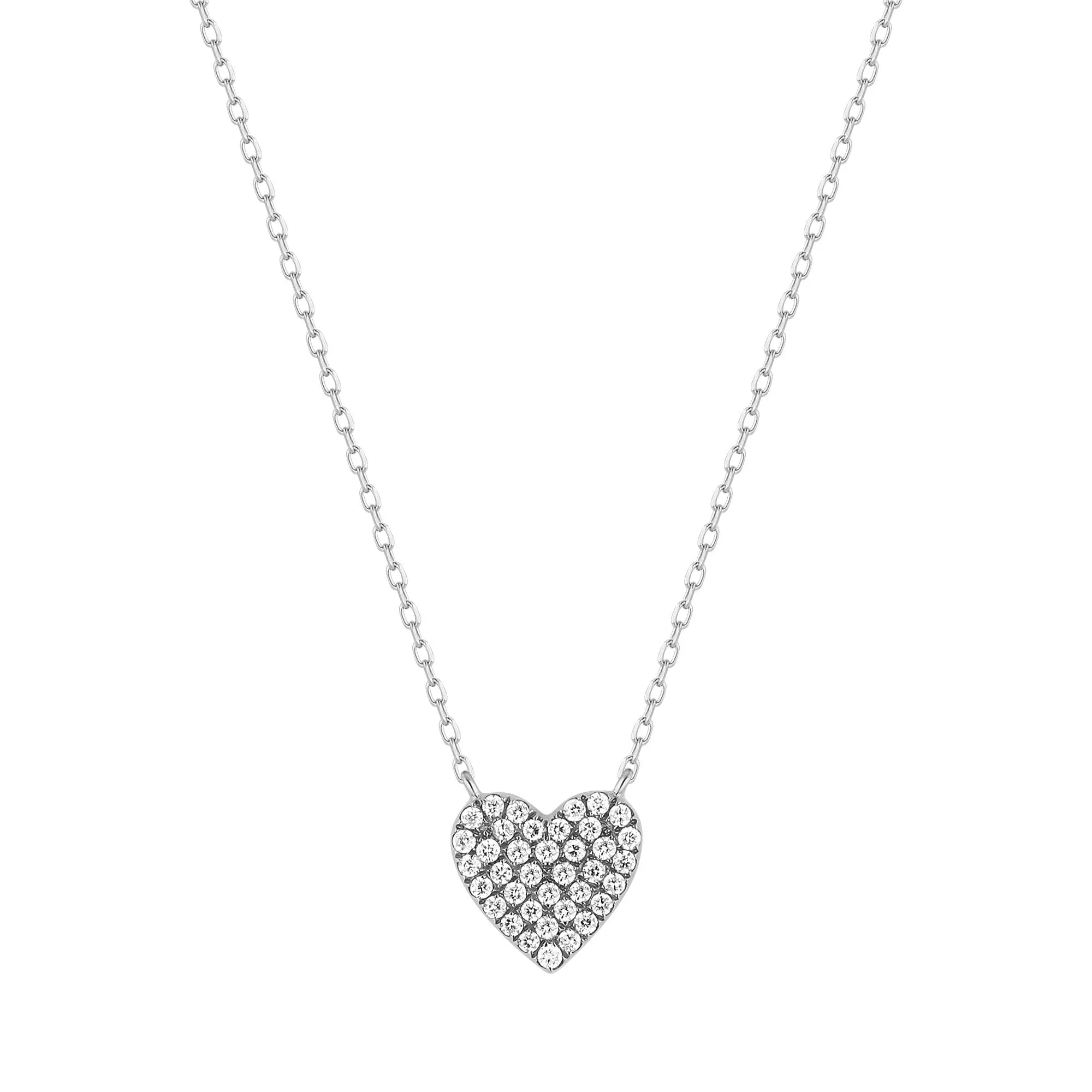 ELSIE | Diamond Pave Heart Necklace