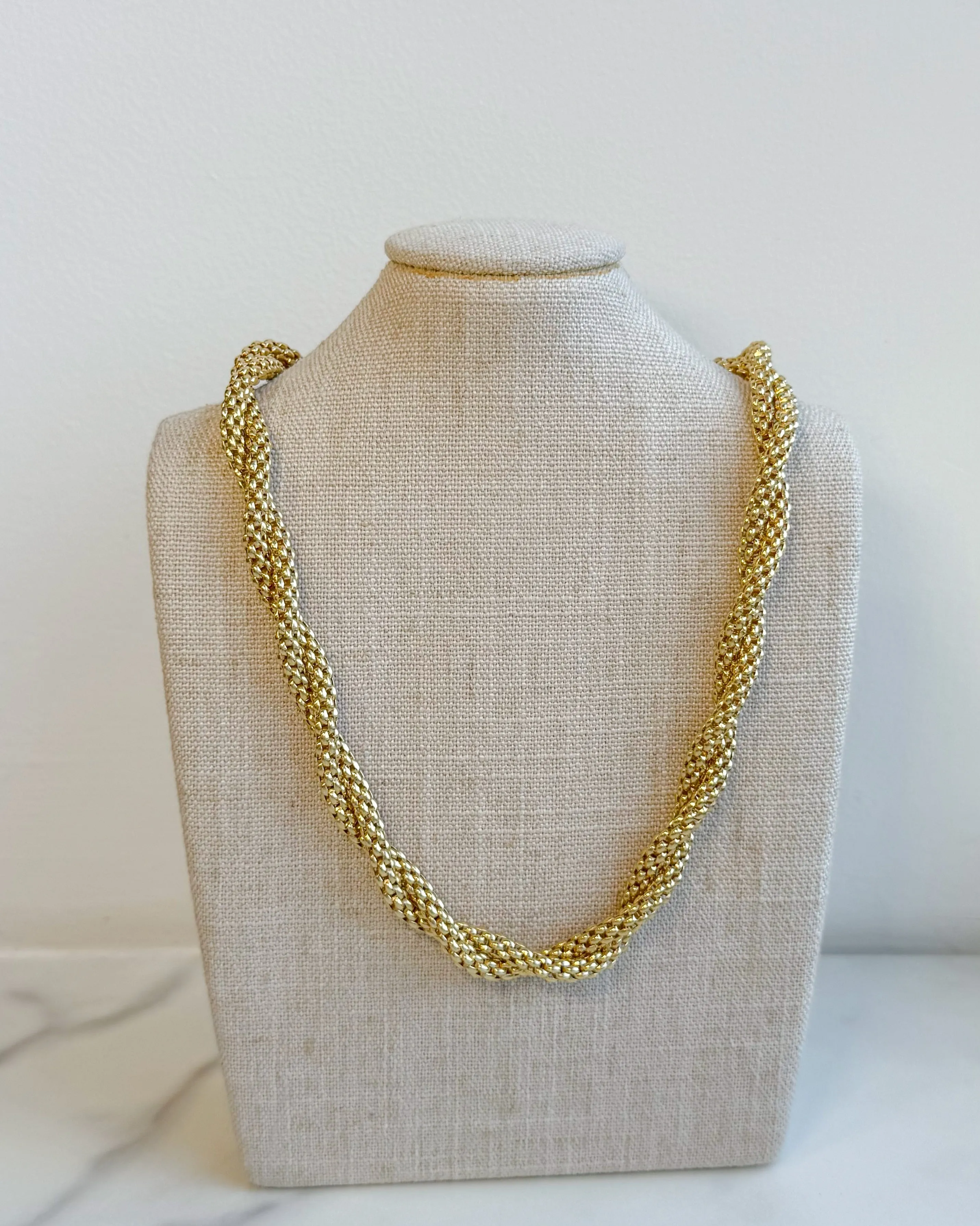 Estate Fope 18k Yellow Gold Twisted Necklace