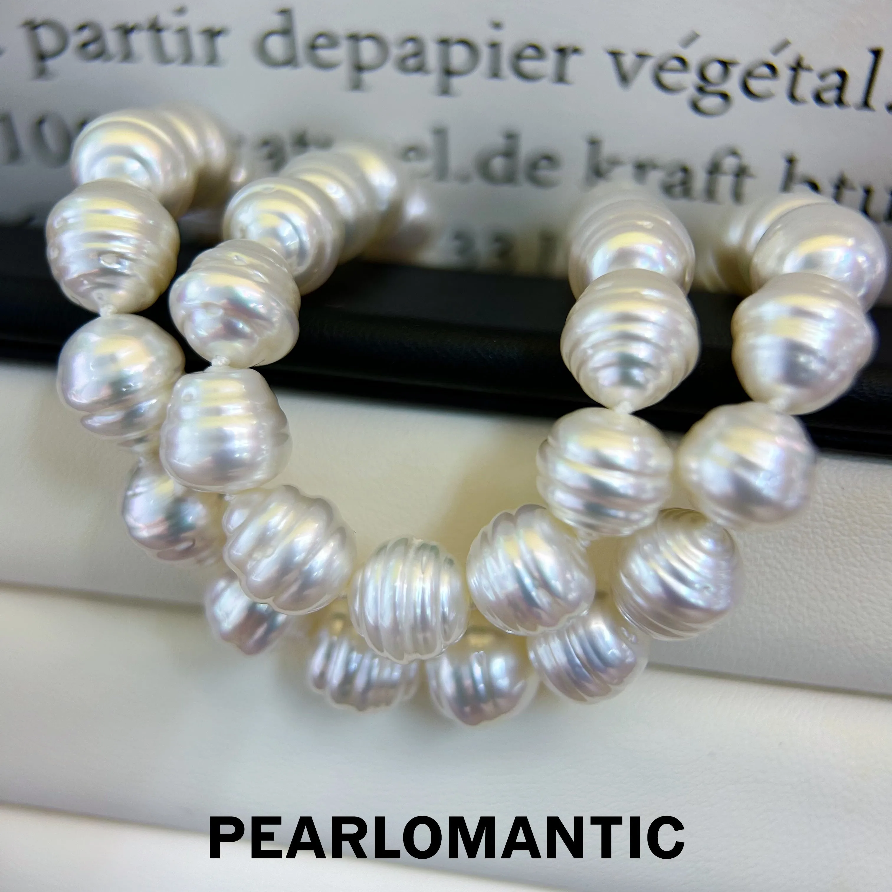 [Fine Jewelry] Australian 8-10mm White Baroque Classic Necklace w/ S925 Silver