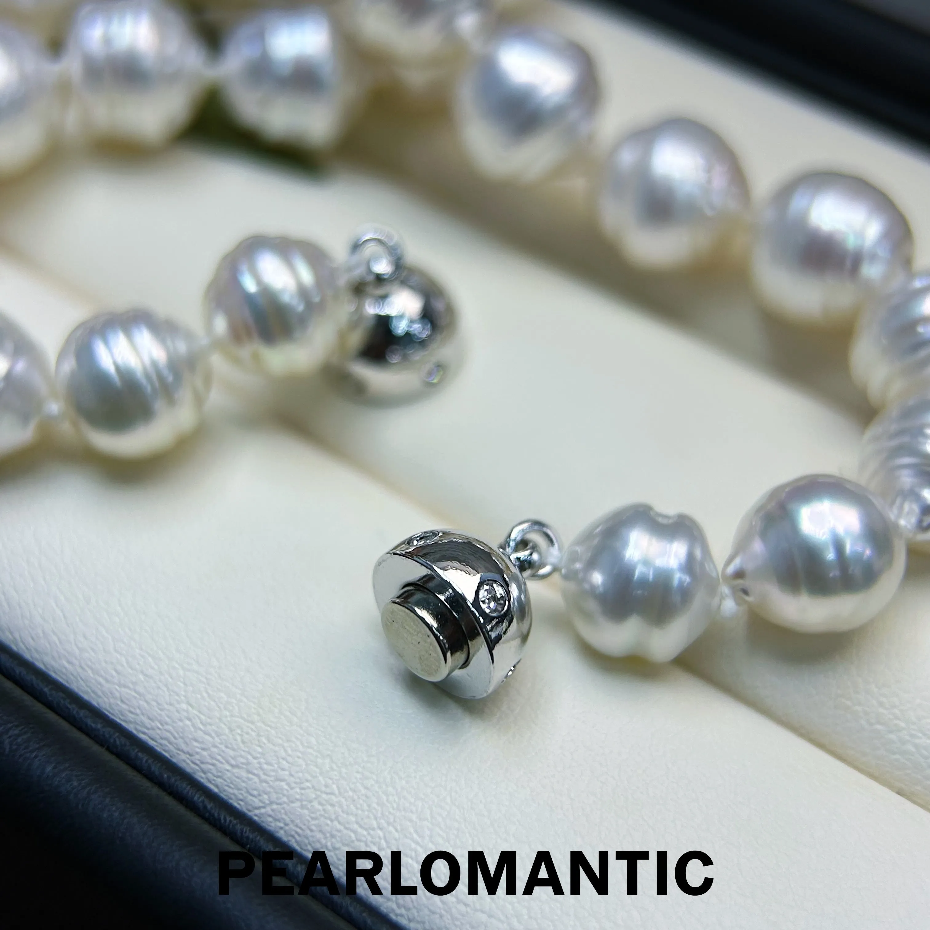 [Fine Jewelry] Australian 8-10mm White Baroque Classic Necklace w/ S925 Silver