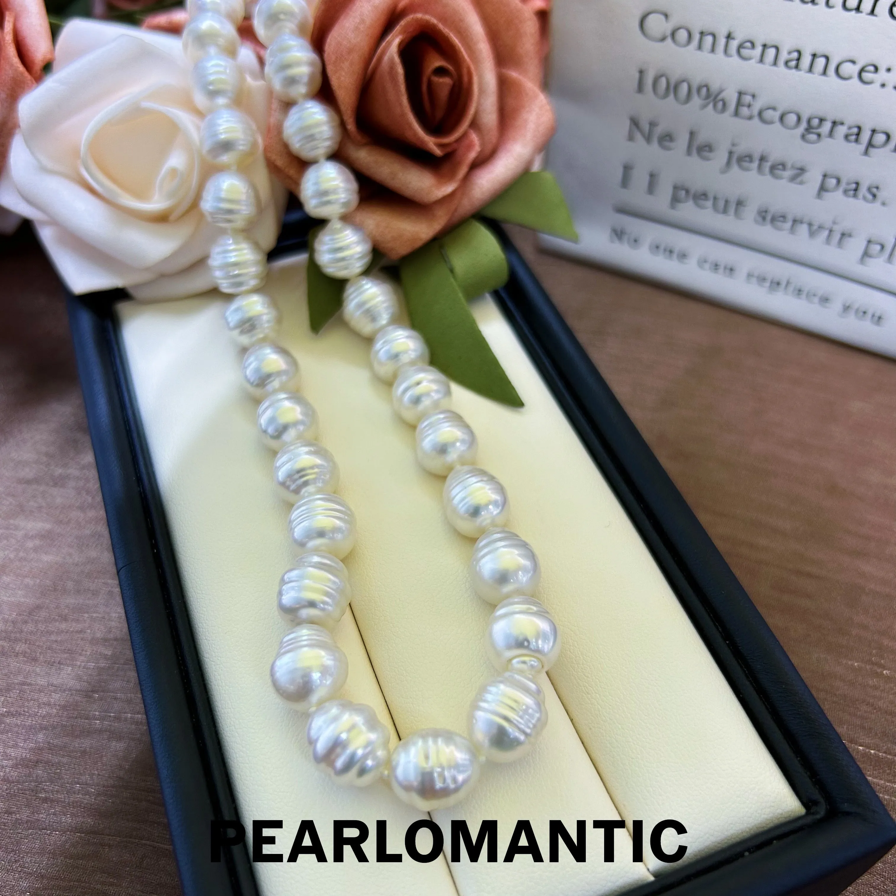 [Fine Jewelry] Australian 8-10mm White Baroque Classic Necklace w/ S925 Silver