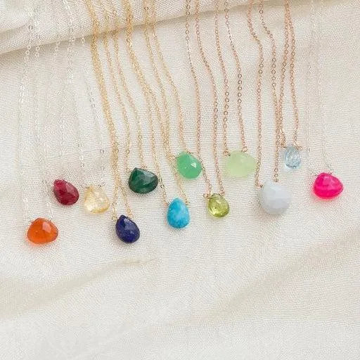 Floating Birthstone Necklace
