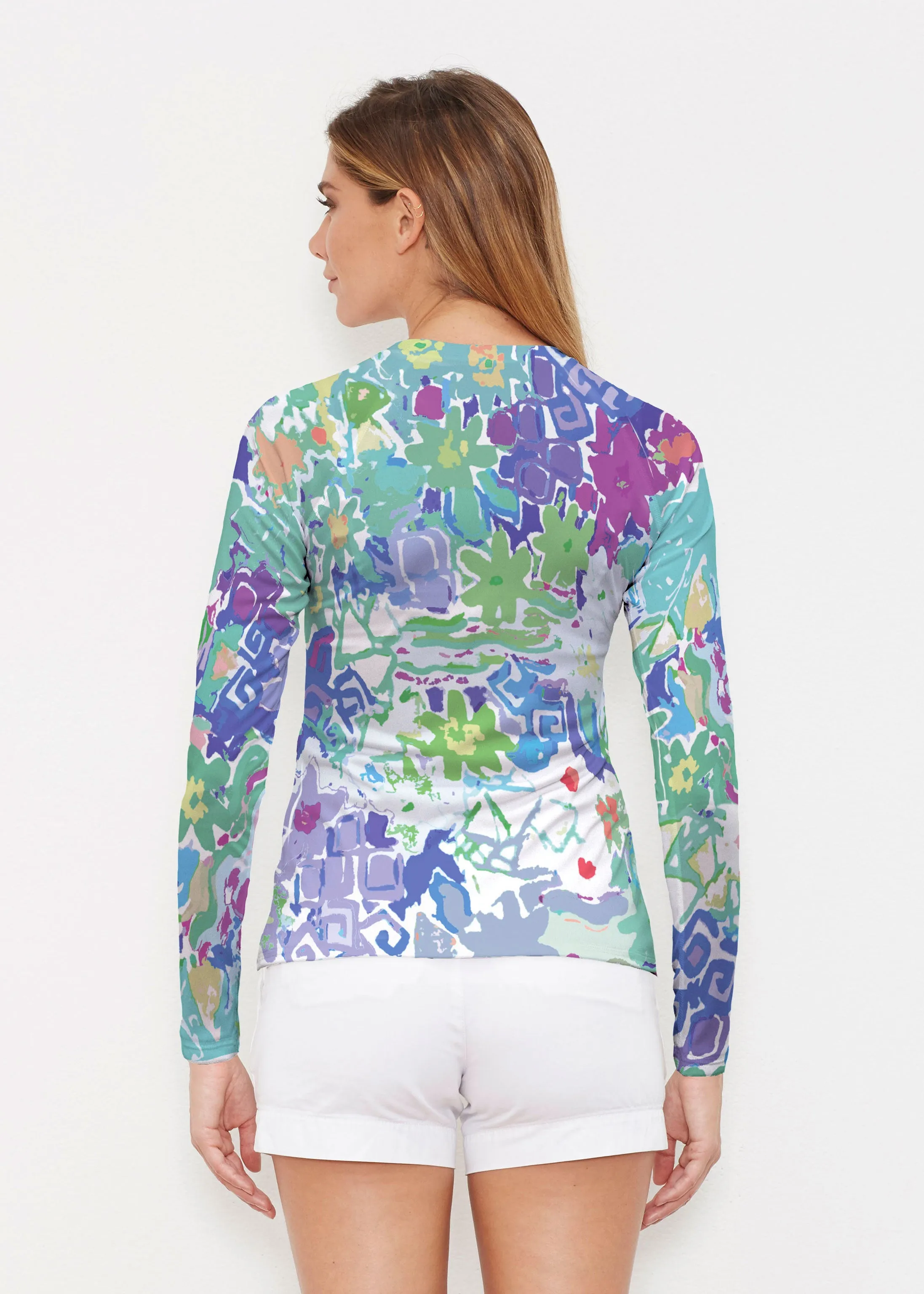 Floral Graffiti (19210) ~ Long Sleeve Rash Guard