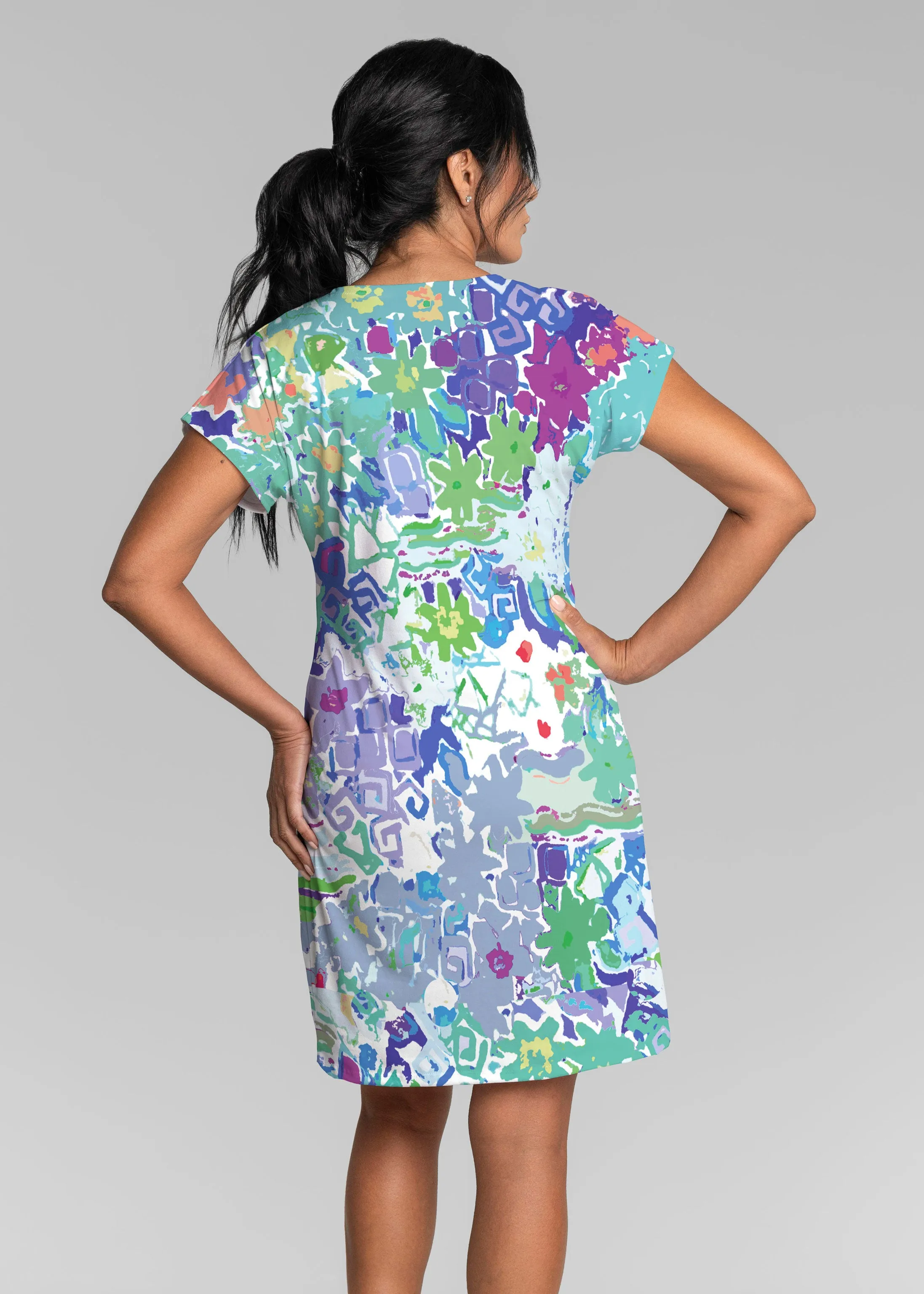Floral Graffiti (19210) ~ Lucy Tee Dress