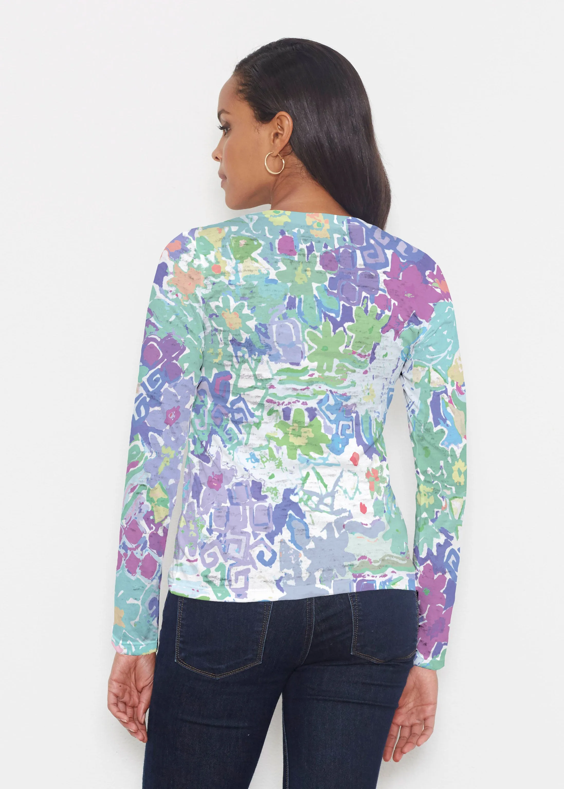 Floral Graffiti (19210) ~ Signature Long Sleeve Crew Shirt